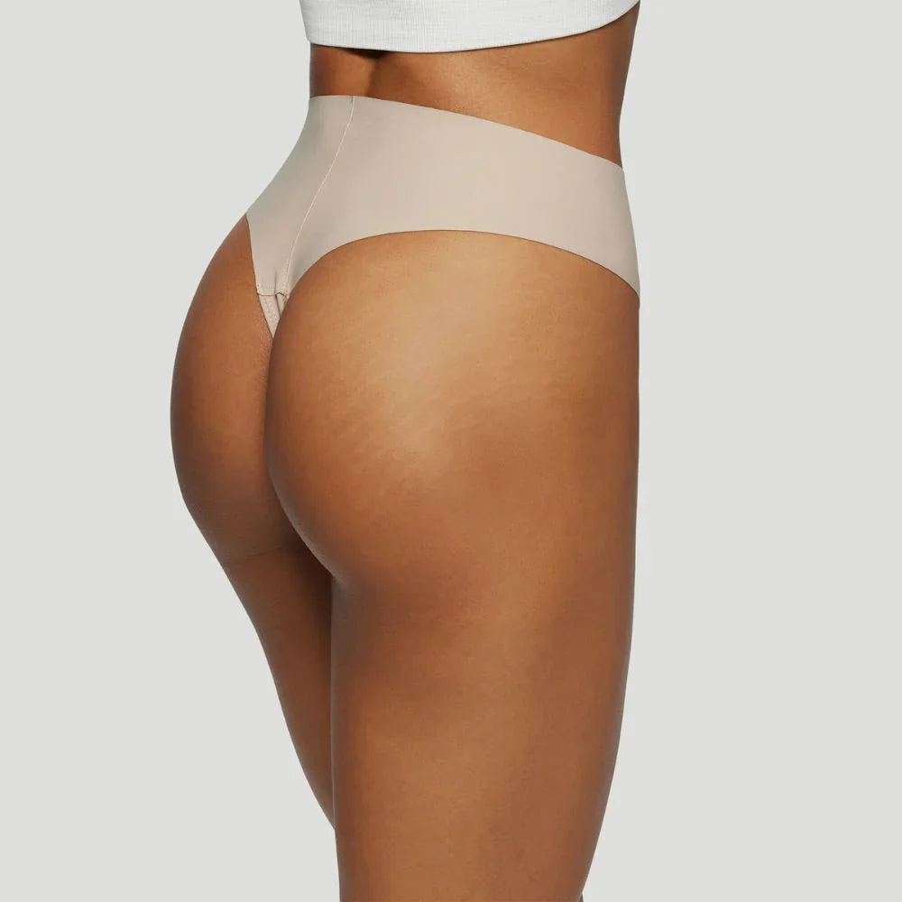 Tanga de talle alto color piel (Lote de 3)