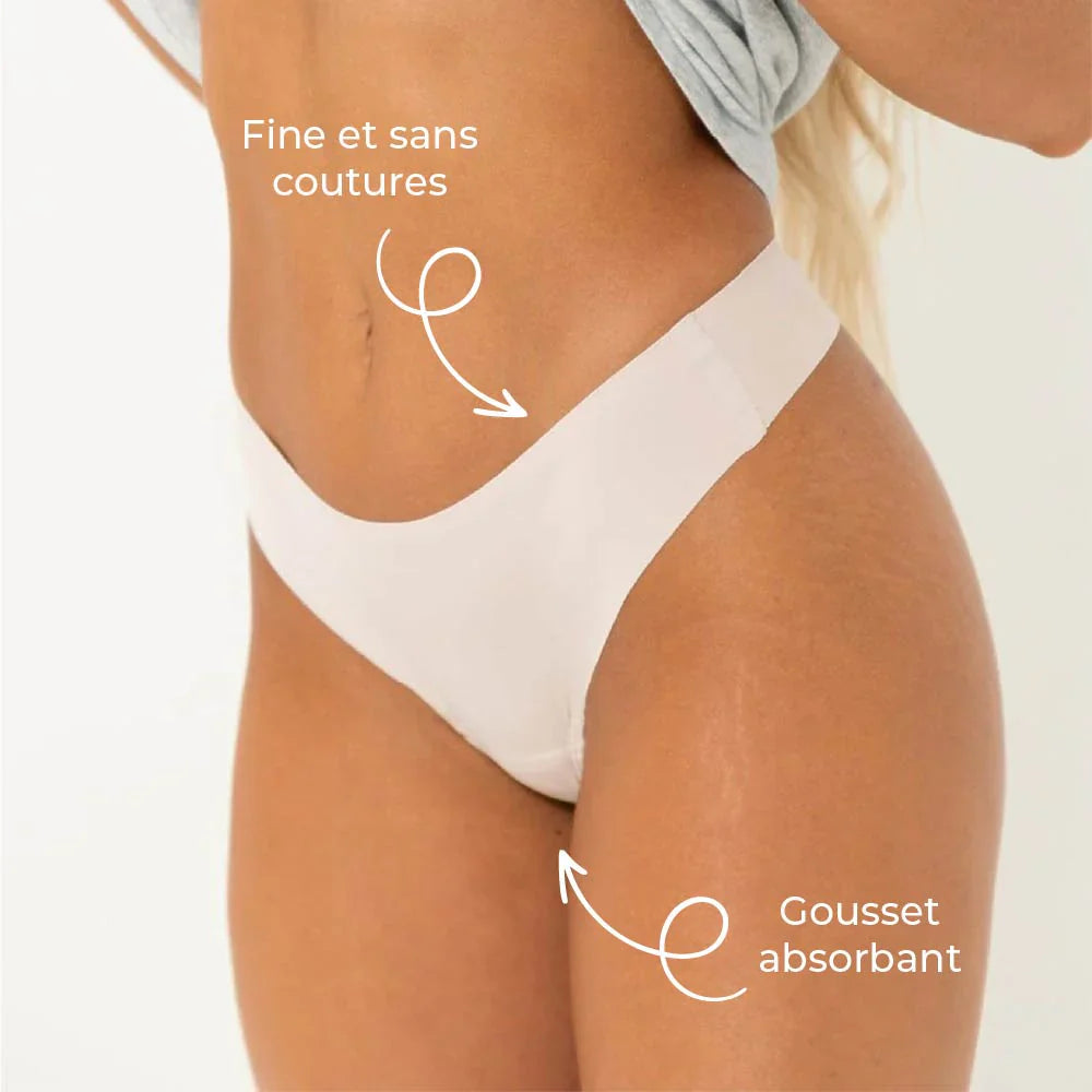 Tanga de talle medio color piel (Lote de 3)