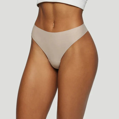 Tanga de talle medio color piel (Lote de 3)