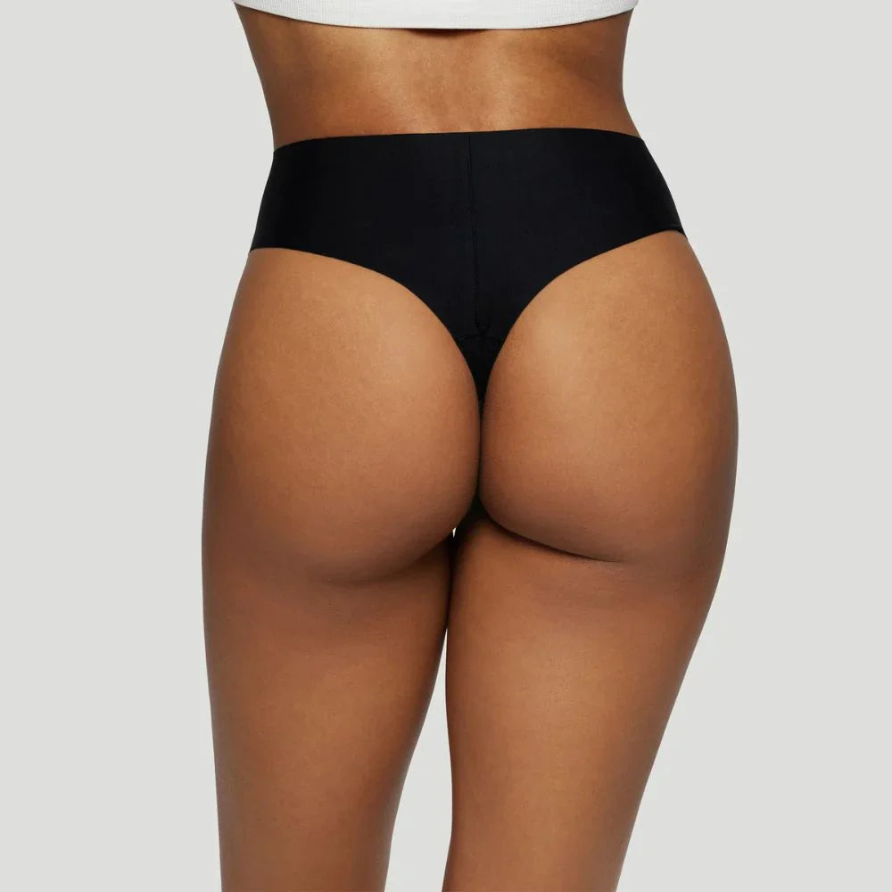 Tanga de talle alto negro (Lote de 3)