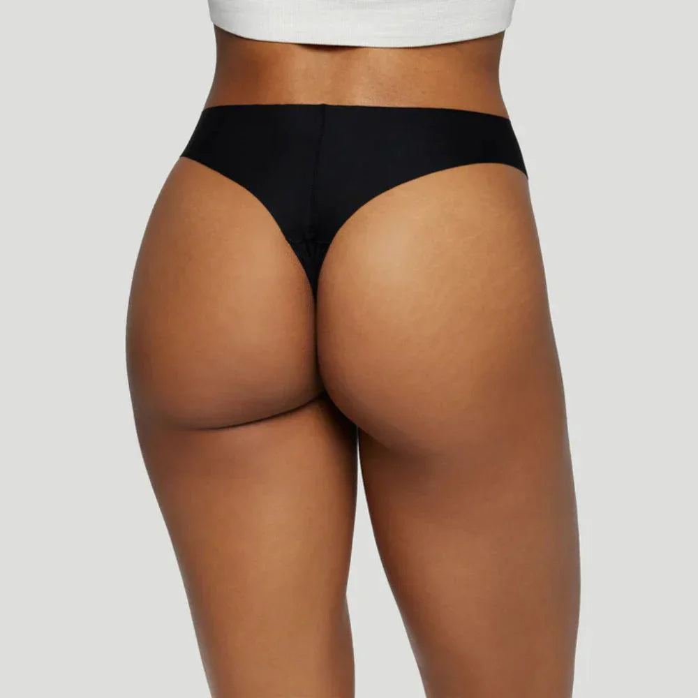Tanga de talle medio negro (Lote de 3)