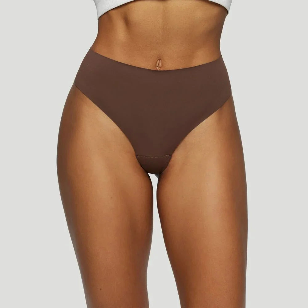Tanga de talle alto marrón (Lote de 3)