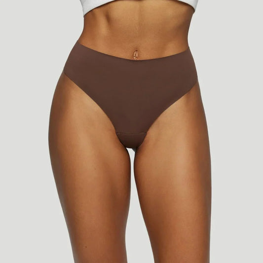 Tanga de talle alto marrón (Lote de 3)
