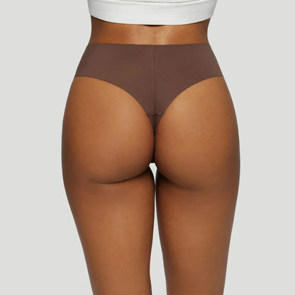 Tanga de talle alto marrón (Lote de 3)