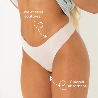 Tanga de talle medio color piel (Lote de 3)